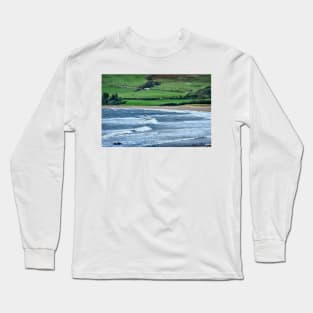 Waves coming in at Carskey Bay near Southend, Argyll and Bute Long Sleeve T-Shirt